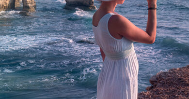 Waves at Sea Caves in Paphos Cyprus